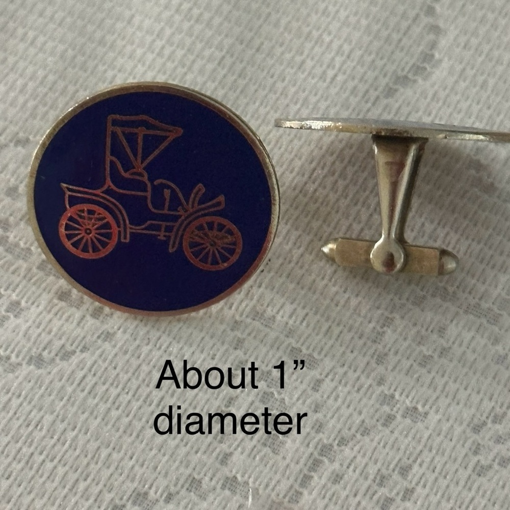 Vintage 1960's Car Design Cufflinks
